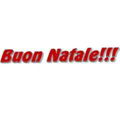 Sfondo trasparente con scritta Buon Natale!!! 3D con ombra