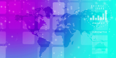 2d illustration world map abstract background