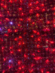 Red Christmas lights background