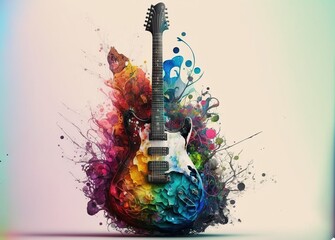 Digital illustration about guitar.