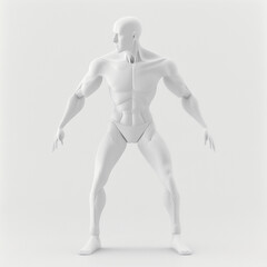 3d rendered illustration of a human figure on a white background