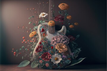 Digital illustration about guitar.
