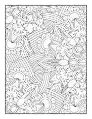 Coloring Page For Adult, Pattern Mandala Coloring Page, Coloring Book