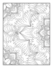 Coloring Page For Adult, Pattern Mandala Coloring Page, Coloring Book