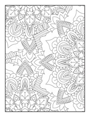 Coloring Page For Adult, Pattern Mandala Coloring Page, Coloring Book