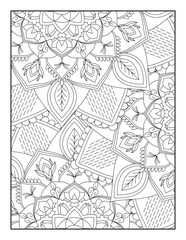 Coloring Page For Adult, Pattern Mandala Coloring Page, Coloring Book