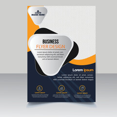A4 flyer design template. Flyer Corporate Template Design, graphic elements, Template Design, abstract business flyer, layout.