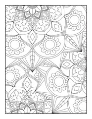 Coloring Page For Adult, Pattern Mandala Coloring Page, Coloring Book