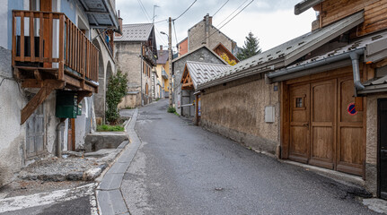 Street view in old part of the city of Briancon, France