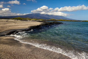 Waves on a deserted beach.
