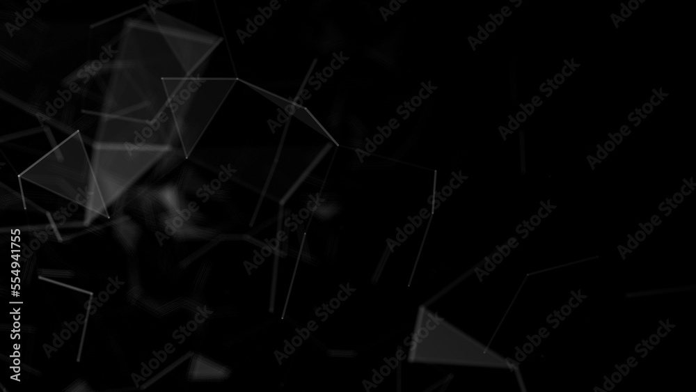 Poster abstract plexus geometry background. digital technology network connection concept. 3d rendered illu