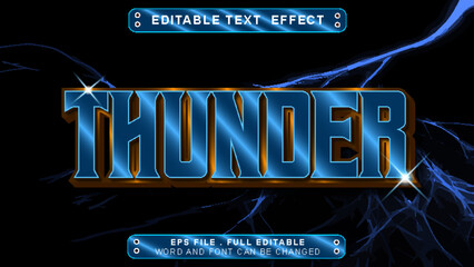 Thunder text effect editable