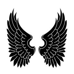 Obraz premium vector angel wings tribal tattoo