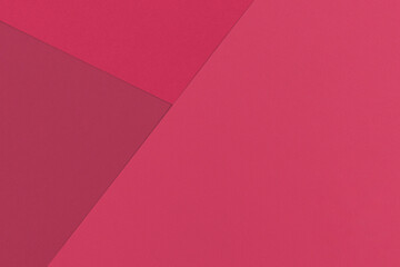 Color swatches with color of the year 2023 - Viva Magenta. Color trend palette. Top view, flat lay.