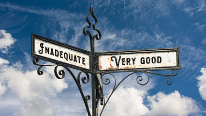 Street Sign to Very good versus Inadequate