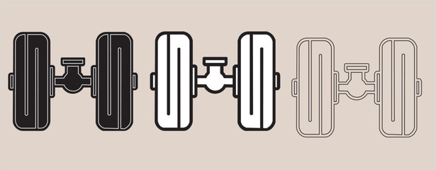 Airplane tire icon