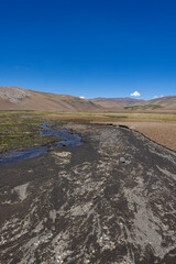 Landscape at Paso Vergara - crossing the border from Chile to Argentina while traveling South America