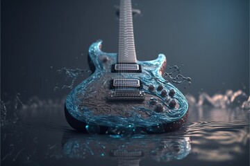 Digital illustration about guitar.