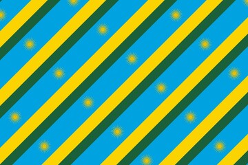 Geometric pattern in the colors of the national flag of Rwanda. The colors of Rwanda.