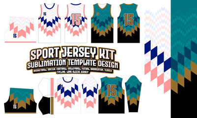 sport Jersey Apparel Sport Wear Sublimation pattern Design 272 for Soccer Football E-sport Basketball volleyball Badminton Futsal t-shirt