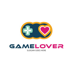 Obraz premium Game Lover Icon Vector Logo Template Illustration Design