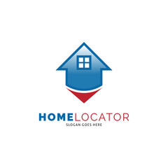 Home Locator Icon Vector Logo Template Illustration Design