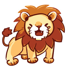 Fototapeta premium Vector illustration of a Baby Lion