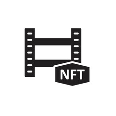NFT film icon design. isolated on white background. vector illustration