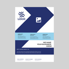 Business brochure cover page design.