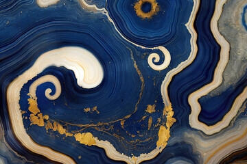 Blue and gold marble Luxury background texture design for wedding invitation card, cover, packaging , fashion vector template