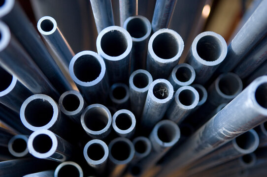 Gray plastic water pipe; Lincoln, Nebraska, United States of America