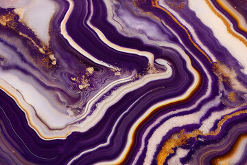 Obraz premium Marble in violet and purple colors . Painting was painted on high quality paper texture to create smooth marble background pattern of ombre alcohol ink .