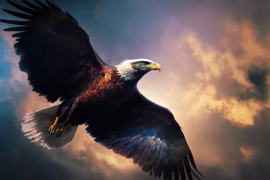 Illustrazione Stock Eagle in flight. Fantasy. Generative ai. | Adobe Stock