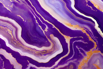 Marble in violet and purple colors . Painting was painted on high quality paper texture to create smooth marble background pattern of ombre alcohol ink .