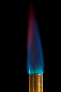 Close-up of a propane flame; Lincoln, Nebraska, United States of America