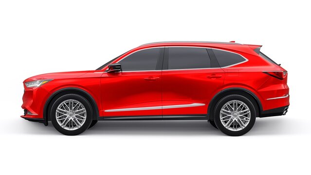 Toronto, Canada. December 12, 2022. Acura MDX 2022. An exquisite premium SUV with an ultra modern oriental design for business and family. Luxury and comfort. 3d rendering.