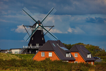 Fototapeta na wymiar The windmill of Pellworm in Schleswig Holstein