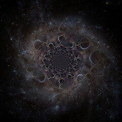 Planetary tunnel. Space art