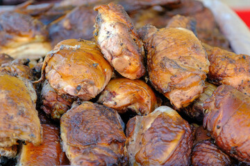 Juicy and delicious marinated chicken meat smoked according to ancient Latvian methods