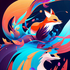 Obraz premium Colourful Animal Gradients