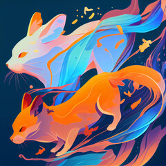 Obraz premium Colourful Animals