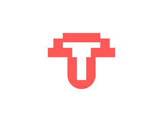 abstract modern t technology logo, letter t logo mark monogram, artificial intelligence ai logo