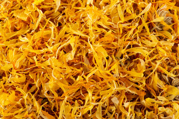 Dried Calendula officinalis for background