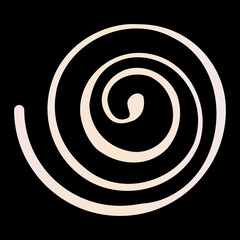 Pastel gradient decorative spiral. Vector illustration.