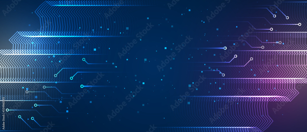 Poster hi-tech communication design. electronic vector illustration. abstract modern digital science techno