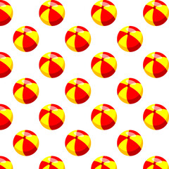 Patrón repetitivo con pelota de playa hinchable de colores