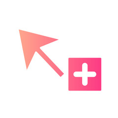Obraz premium cursor gradient icon