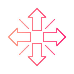 arrows gradient icon