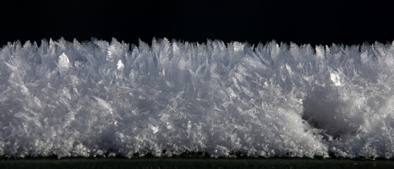 Schneekristalle im Winter