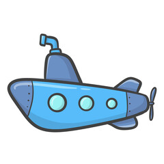 submarine in the deep ocean